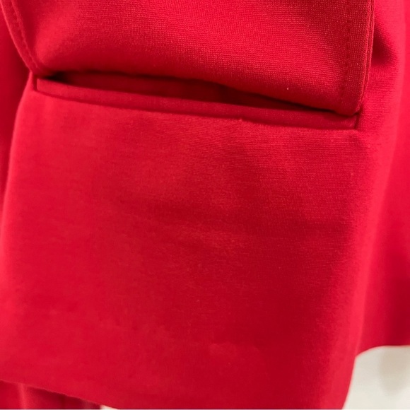 Peck & Peck Red Double Breasted Knit Long Sleeve Blazer - Picture 4 of 15